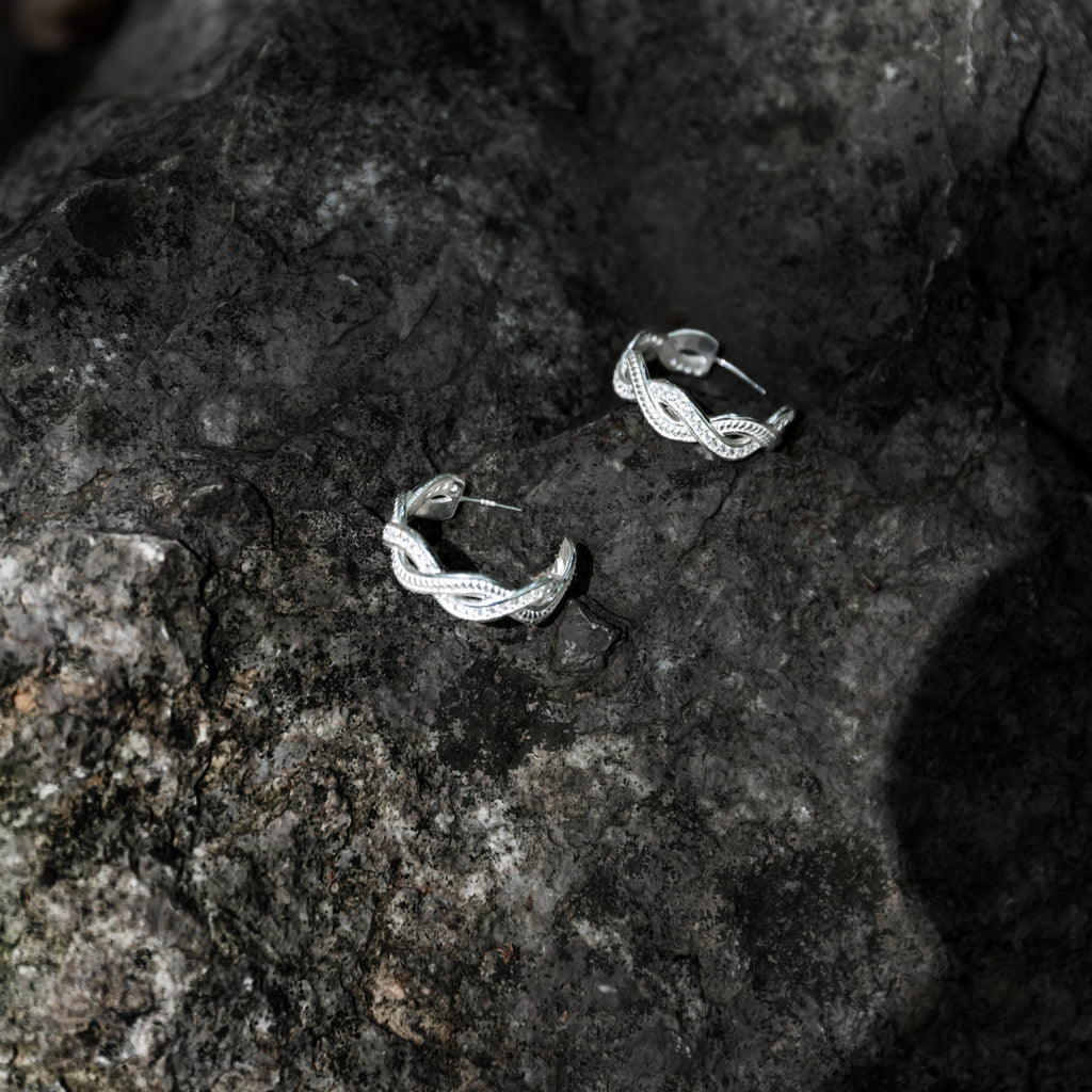 Mistveil Quiet-Corner Silver Serene Stud Earrings