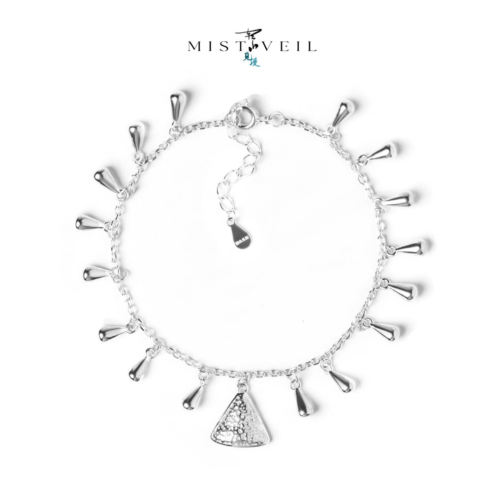 Mistveil Breeze-Inspired Moving Bead Kinetic Silver Soothing Bracelet