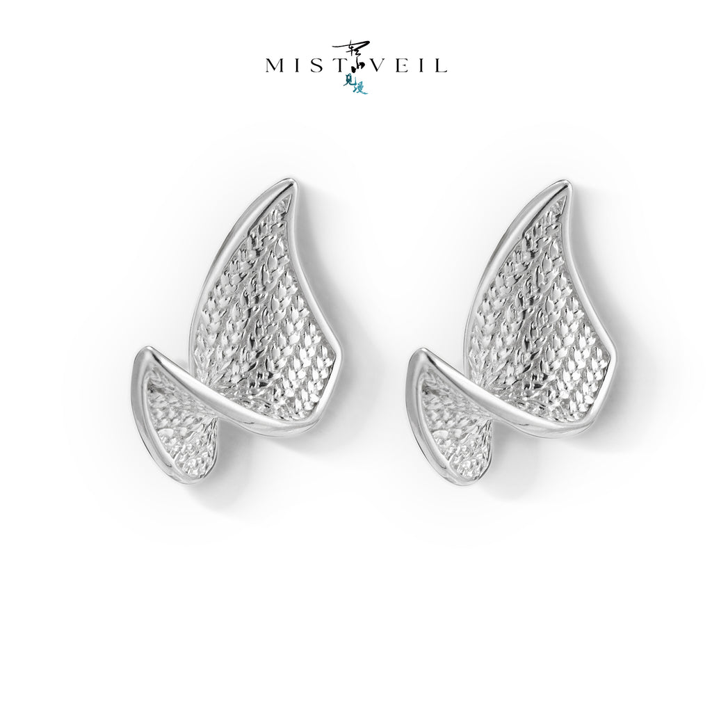 Mistveil Butterfly-Essence Silver Poetic Stud Earrings