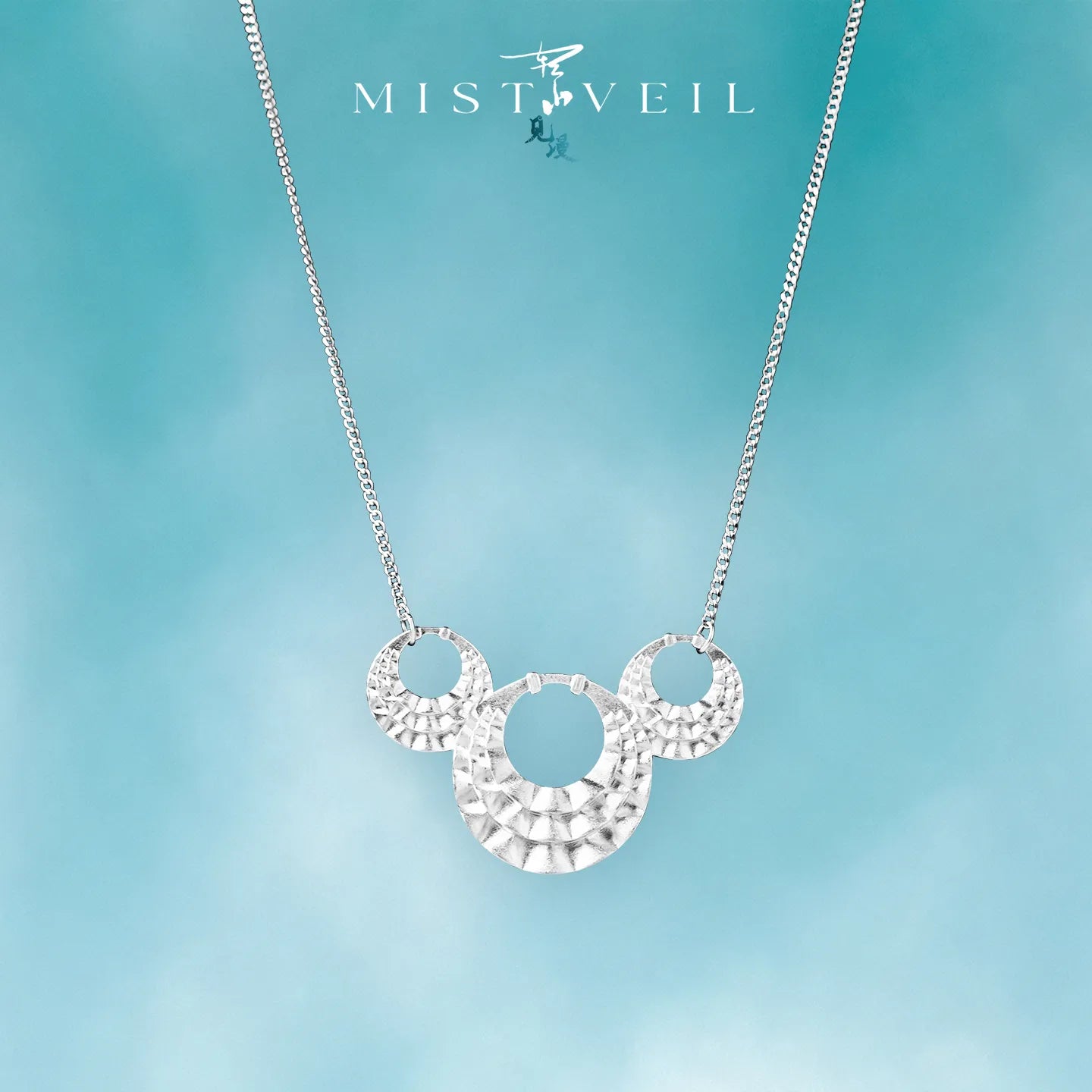 Mistveil Miao-Inspired Layered-Collar Silver Protective Necklace