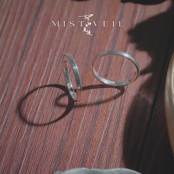 Mistveil Luminous-Light Silver Loving Ring