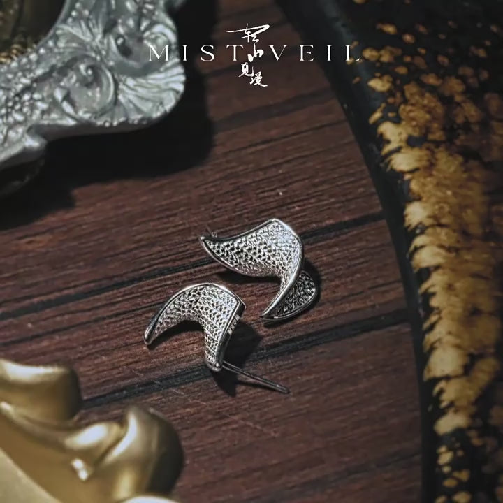 Mistveil Butterfly-Essence Silver Poetic Stud Earrings