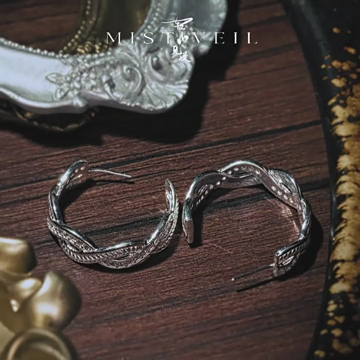 Mistveil Quiet-Corner Silver Serene Stud Earrings