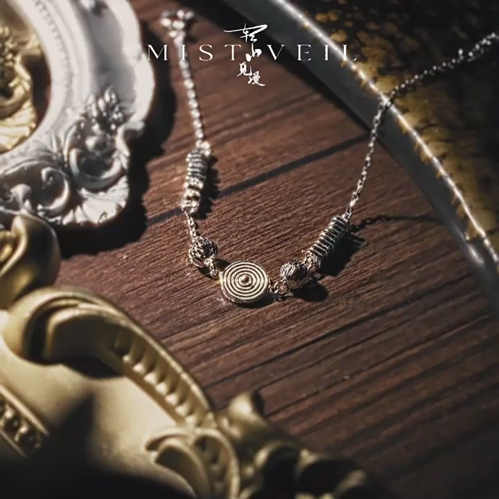 Mistveil Auspicious‑Rhythm Silver Totem Bracelet