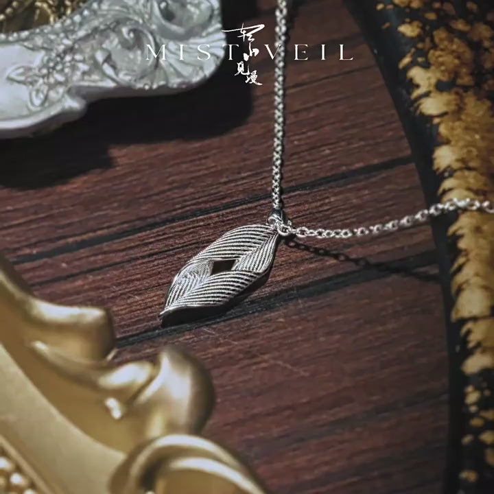 Mistveil Twin‑Spirit Silver Ritual Necklace